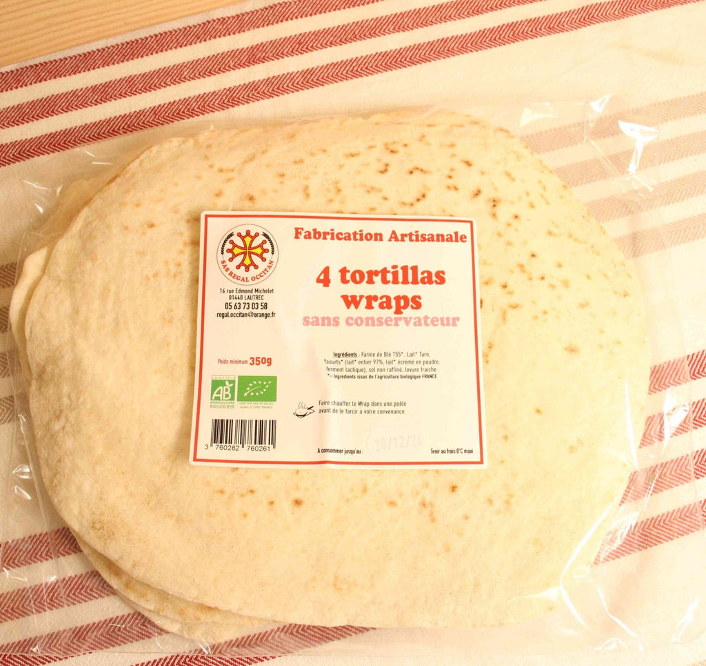 4 Tortillas de farine de blé T55 BIO - 350g Régal Occitan vrac-zero-dechet-ecolo-balma-gramont