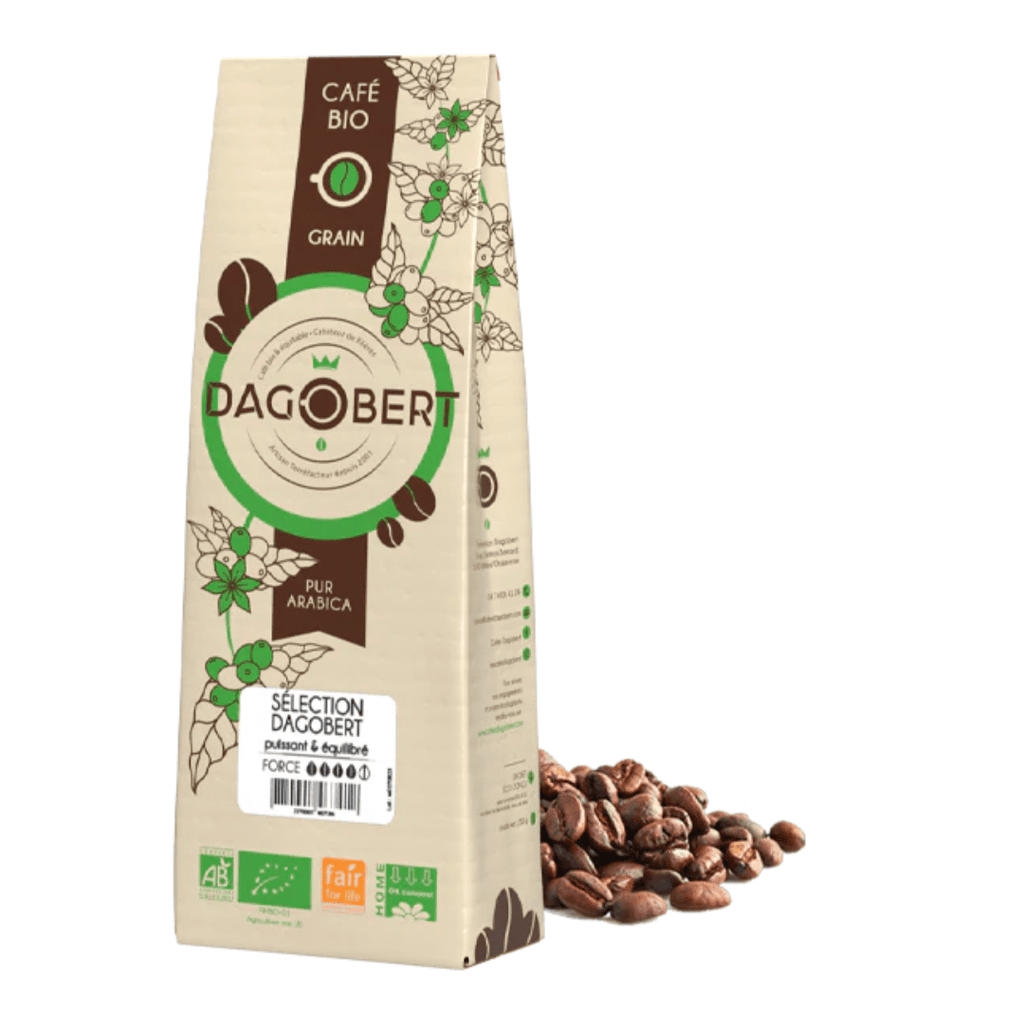 Café grain Mélange Sélection boisé & chocolaté BIO - intensité 9/10 - 1kg Cafés Dagobert vrac-zero-dechet-ecolo-balma-gramont