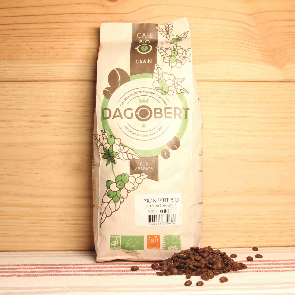 Café grain parfumé & équilibré BIO - intensité 4/10 - 1kg Cafés Dagobert vrac-zero-dechet-ecolo-balma-gramont