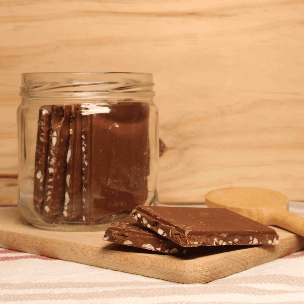 Carrés chocolat lait 47% noisettes amandes raisins BIO - 160g Dardenne vrac-zero-dechet-ecolo-balma-gramont