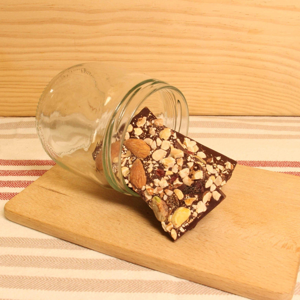 Carrés chocolat noir fruits secs et confits - 100g BOVETTI Chocolatier vrac-zero-dechet-ecolo-balma-gramont