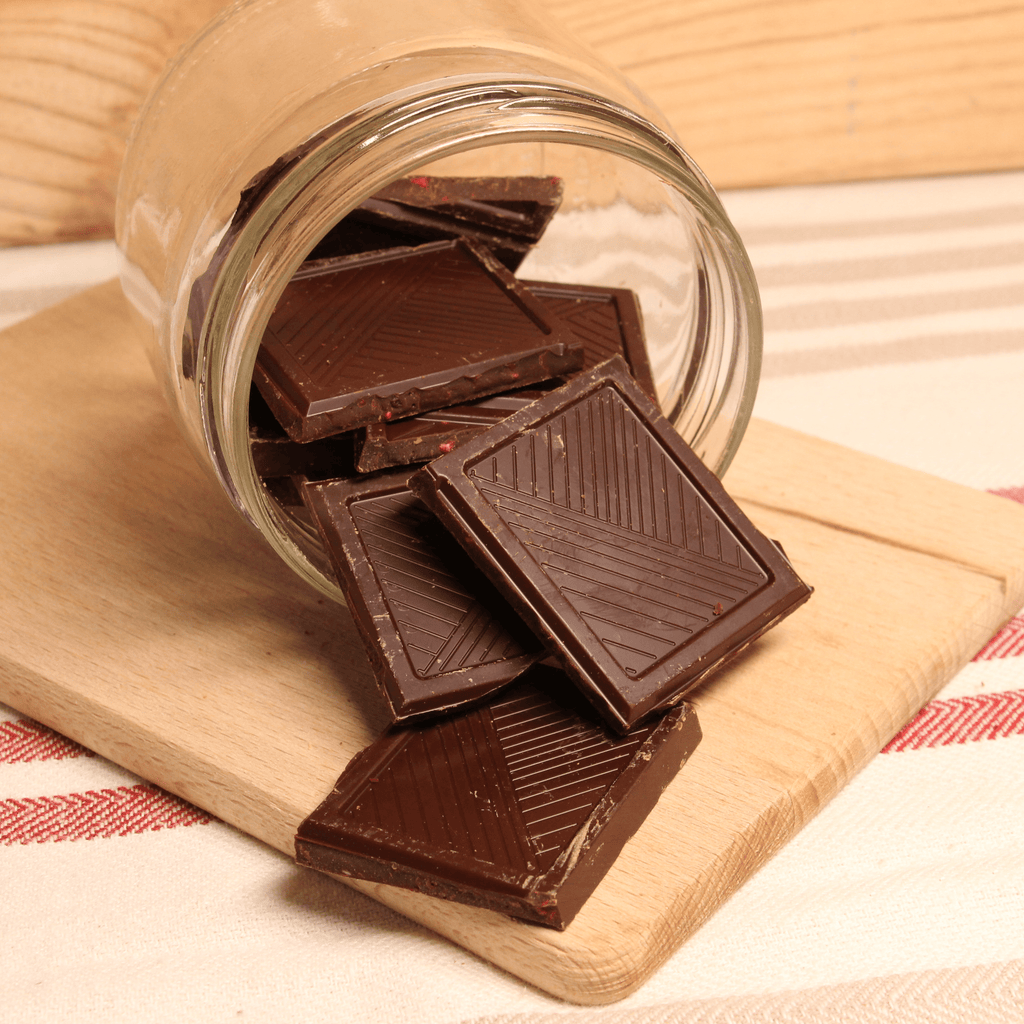 Carrés chocolat noir - Pépites framboises - 100g Maison Schaal vrac-zero-dechet-ecolo-balma-gramont
