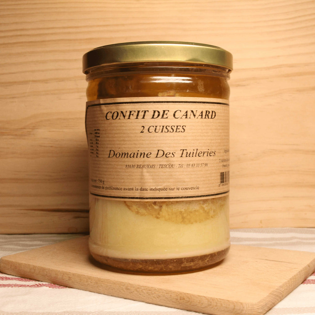 Confit 2 cuisses de canard - 750g Domaine des Tuileries vrac-zero-dechet-ecolo-balma-gramont
