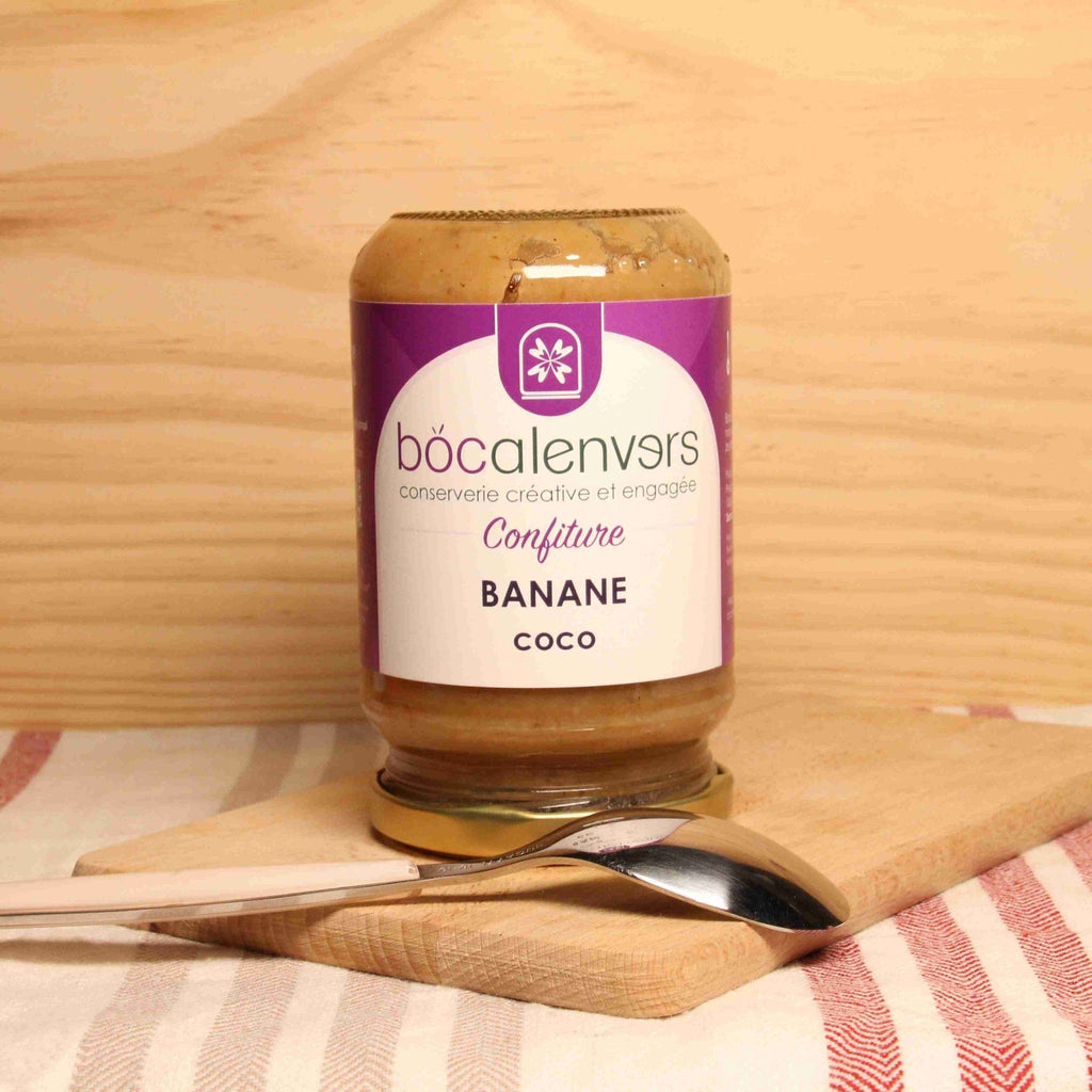 Confiture Banane Coco - 340g Bocalenvers vrac-zero-dechet-ecolo-balma-gramont