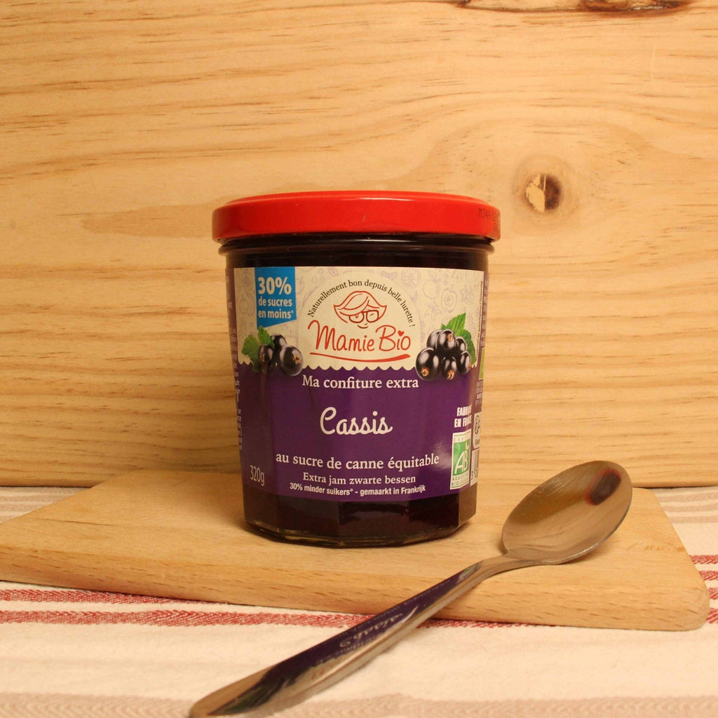 Confiture extra de cassis allégée en sucre BIO - 320g Mamie Bio vrac-zero-dechet-ecolo-balma-gramont