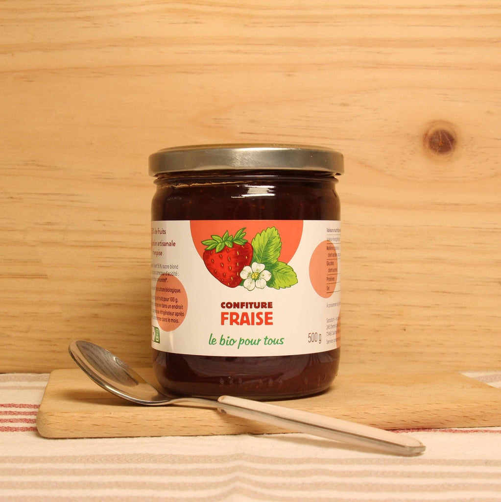 Confiture extra de fraise BIO - 500g Le bio pour tous vrac-zero-dechet-ecolo-balma-gramont