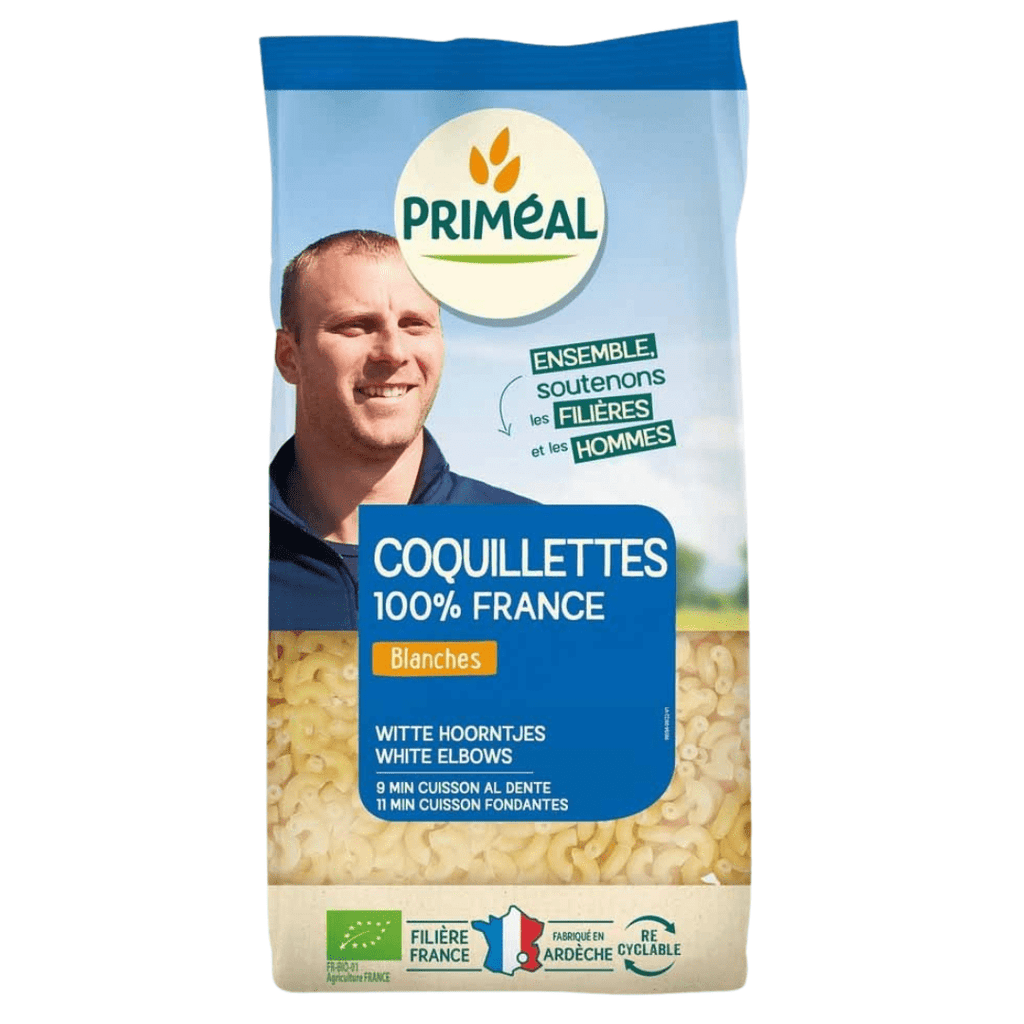 Coquillettes blanches origine France BIO - 500g Priméal vrac-zero-dechet-ecolo-balma-gramont