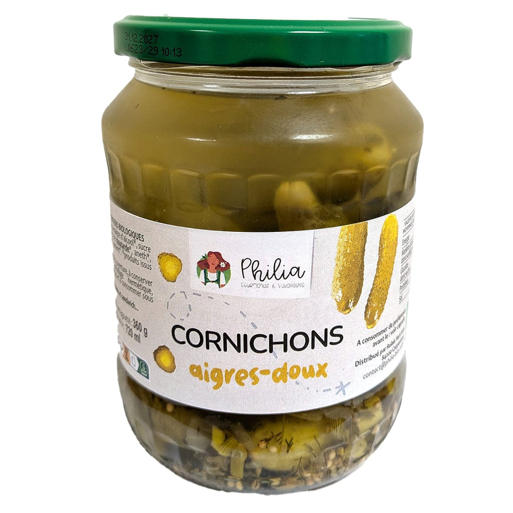 Cornichons aigres-doux - 330g net égoutté Philia vrac-zero-dechet-ecolo-balma-gramont