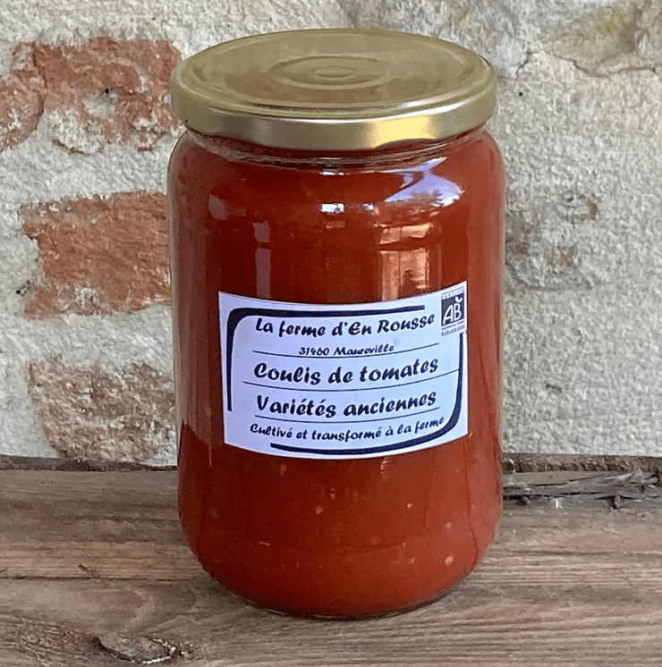 Coulis de tomates variétés anciennes BIO - 720mL La Ferme d'en Rousse vrac-zero-dechet-ecolo-balma-gramont
