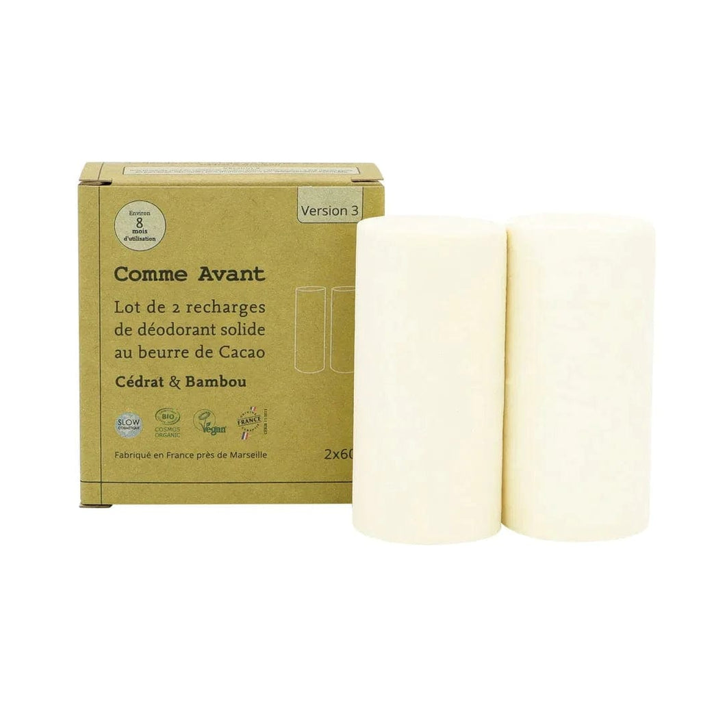 Déodorant solide au beurre de cacao - Cédrat & Bambou - Recharge x2 Comme Avant vrac-zero-dechet-ecolo-balma-gramont