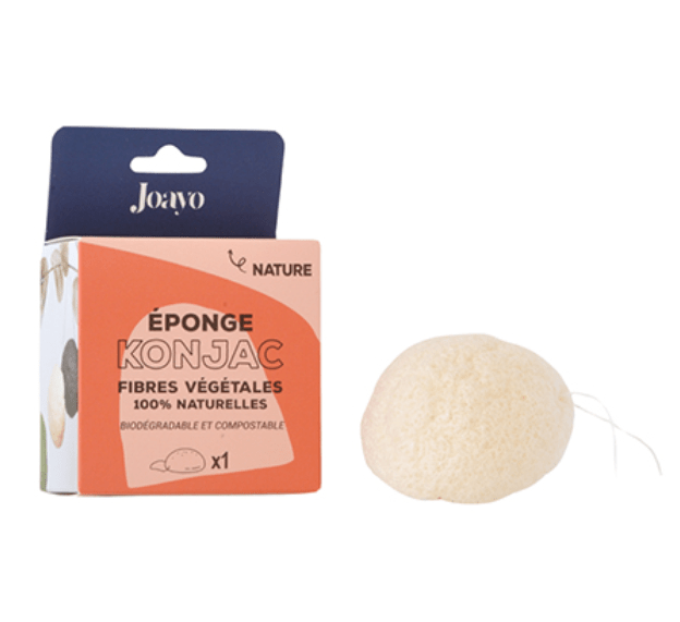 Eponge de konjac nature - 1 pièce Joayo vrac-zero-dechet-ecolo-balma-gramont