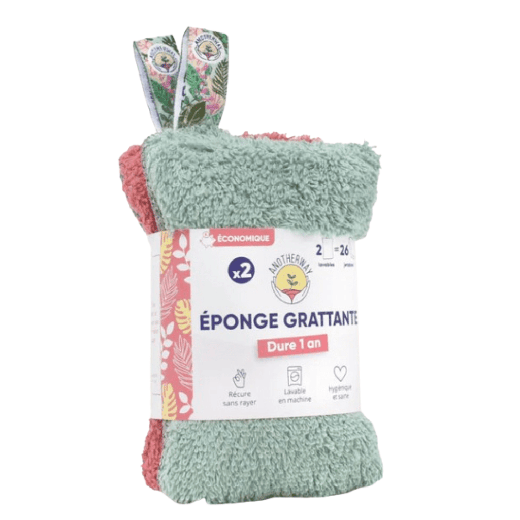 Eponges lavables et grattantes - lot de 2 Anotherway vrac-zero-dechet-ecolo-balma-gramont