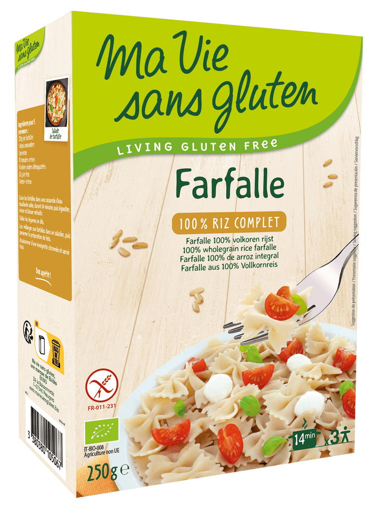 Farfalle au riz complet sans gluten BIO - 250g Ma vie sans gluten vrac-zero-dechet-ecolo-balma-gramont