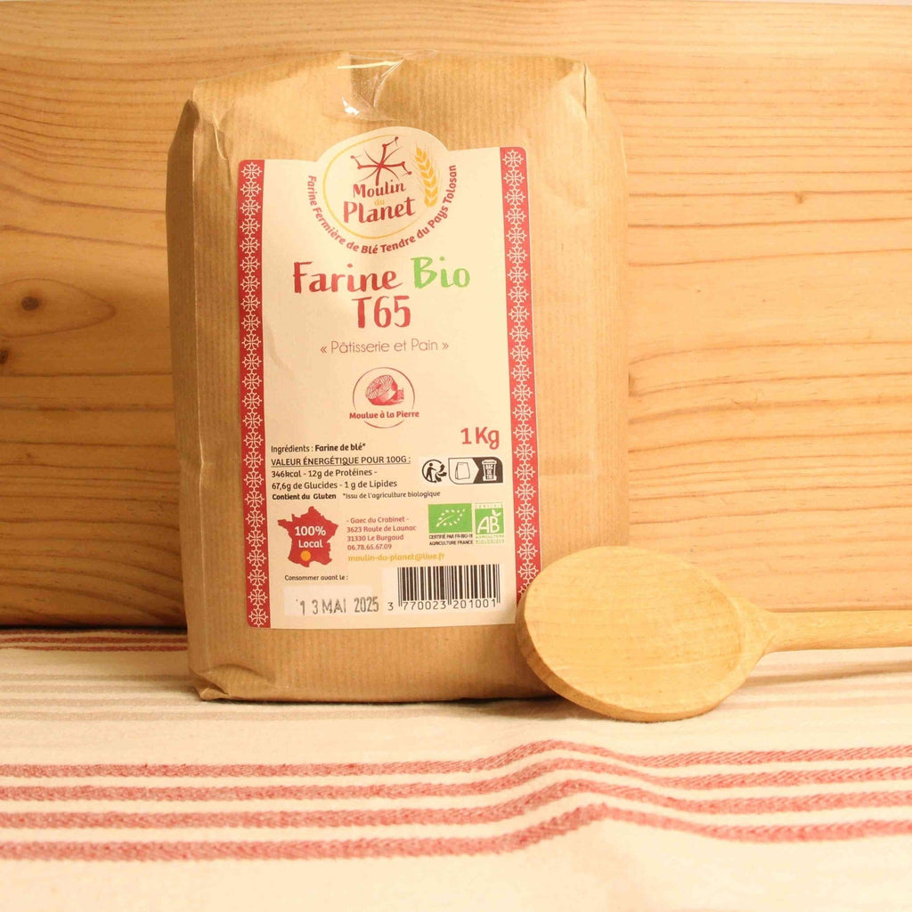 Farine de blé blanche T65 BIO - sac 1kg - ANTIGASPI GAEC du Crabinet vrac-zero-dechet-ecolo-balma-gramont