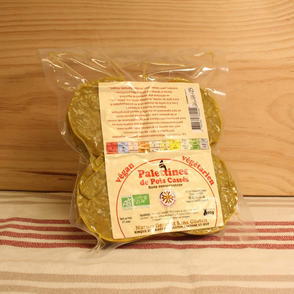 Galettes Végétales Pois cassées - 4 Pièces Régal Occitan vrac-zero-dechet-ecolo-balma-gramont