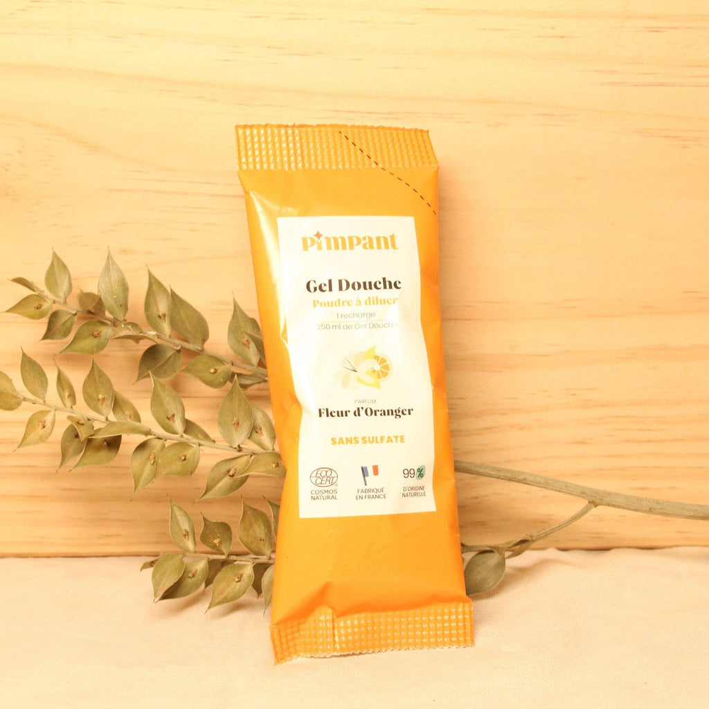 Gel Douche Fleur d'Oranger recharge - Poudre à diluer - 25g Pimpant vrac-zero-dechet-ecolo-balma-gramont
