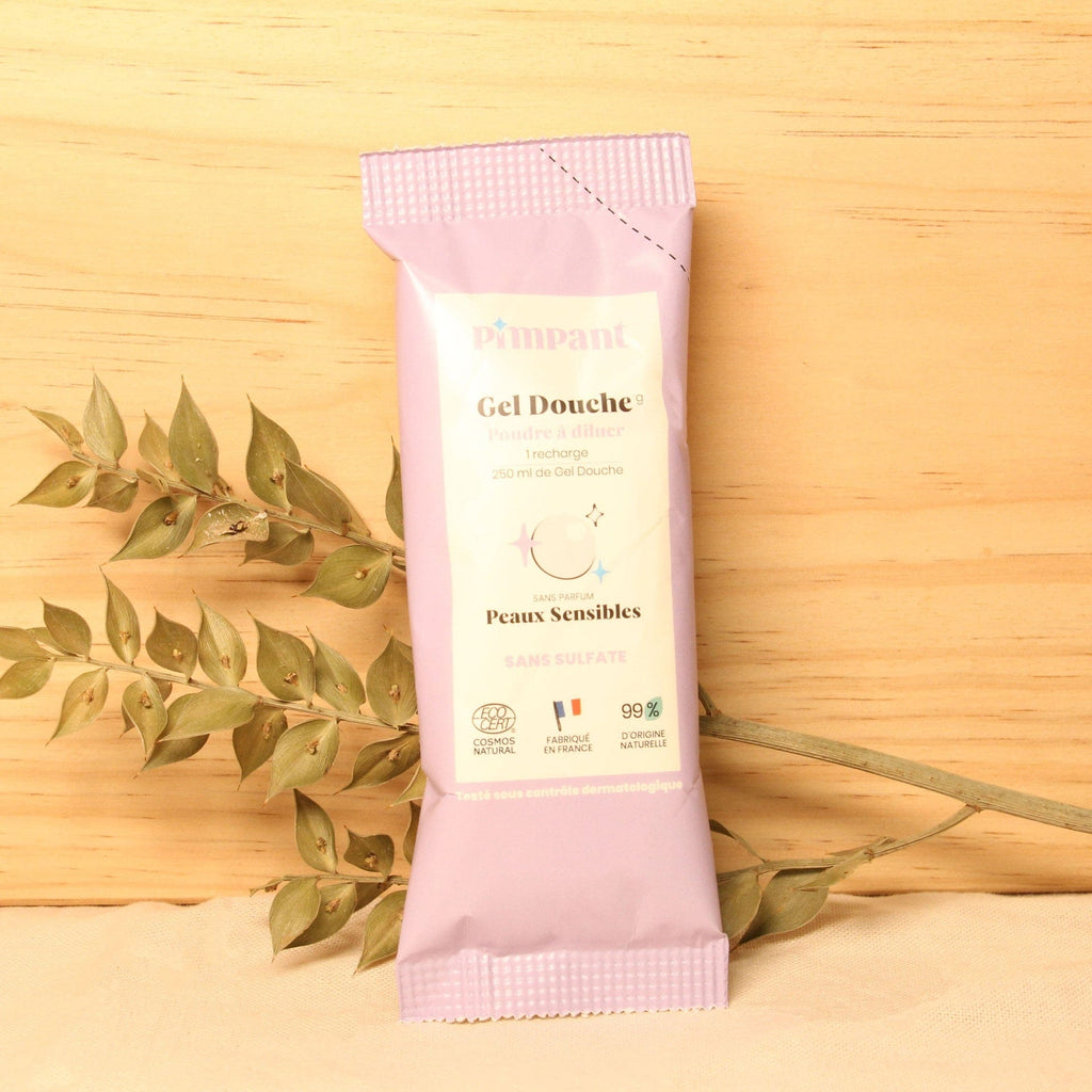 Gel Douche Peaux Sensibles recharge - Poudre à diluer - 25g Pimpant vrac-zero-dechet-ecolo-balma-gramont