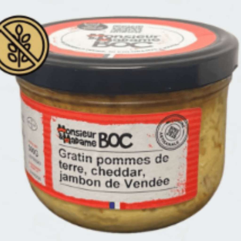 Gratin de pommes de terre, cheddar et jambon sec - 300g La Centrale du Bocal vrac-zero-dechet-ecolo-balma-gramont