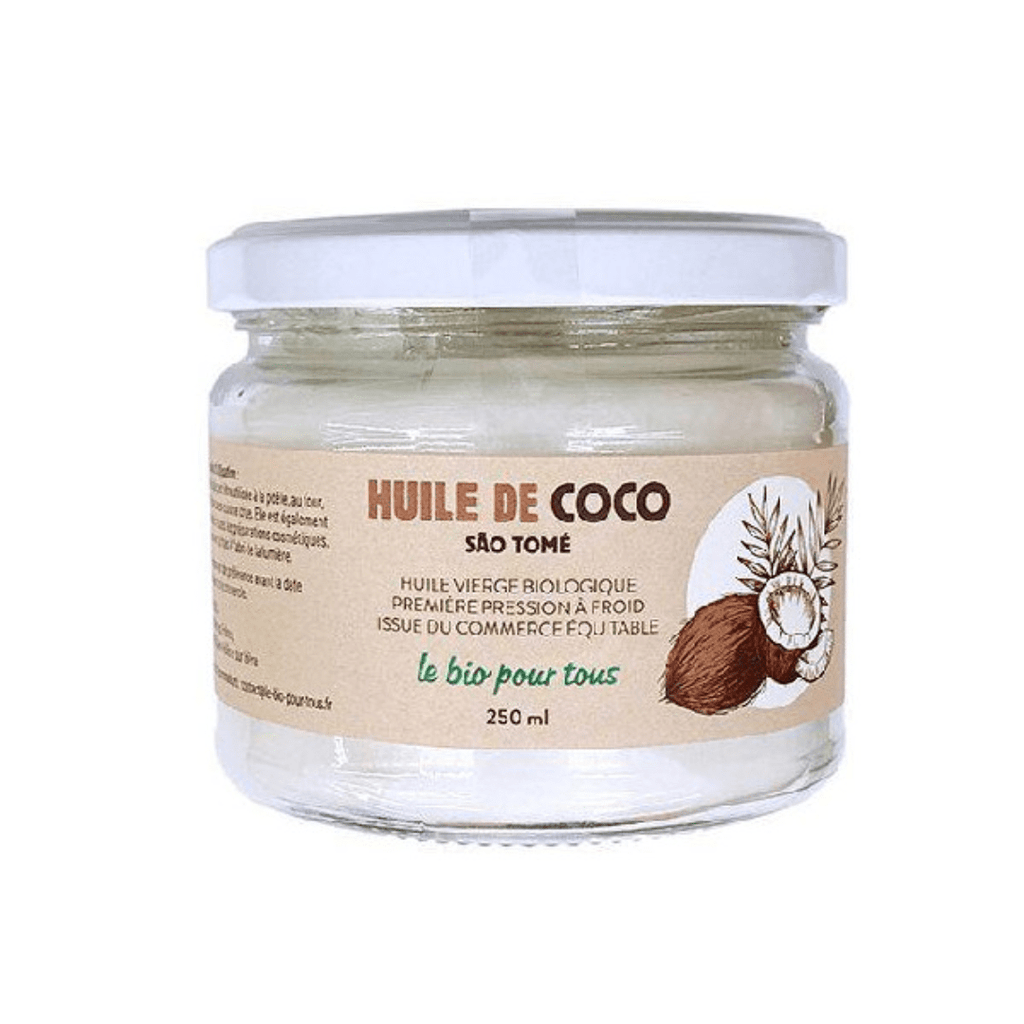 Huile de coco vierge BIO & Equitable - 250ml Le bio pour tous vrac-zero-dechet-ecolo-balma-gramont