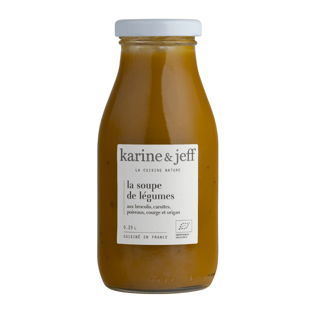 La soupe de légumes - aux brocolis, carottes, poireaux, courge et origan BIO - 0.25L Karine & Jeff vrac-zero-dechet-ecolo-balma-gramont