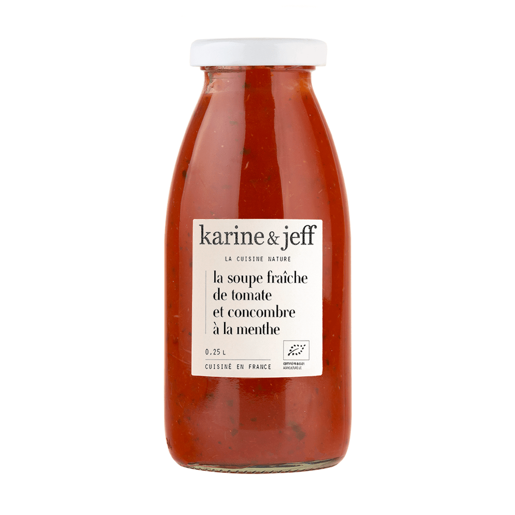 La soupe fraîche de tomate et concombre à la menthe - 0.25L Karine & Jeff vrac-zero-dechet-ecolo-balma-gramont