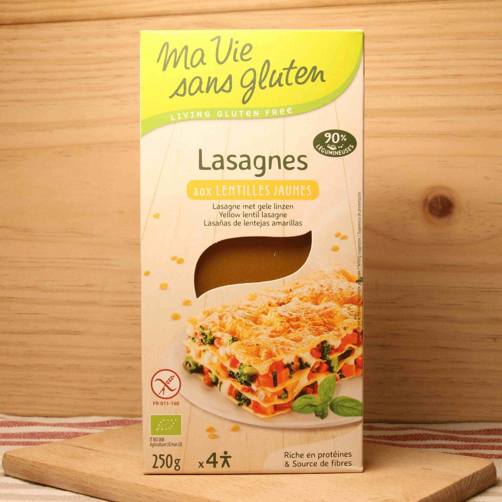 Lasagnes aux lentilles jaunes sans gluten BIO - 250g Ma vie sans gluten vrac-zero-dechet-ecolo-balma-gramont