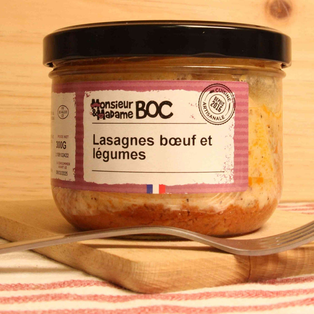 Lasagnes bœuf et légumes - 300g La Centrale du Bocal vrac-zero-dechet-ecolo-balma-gramont