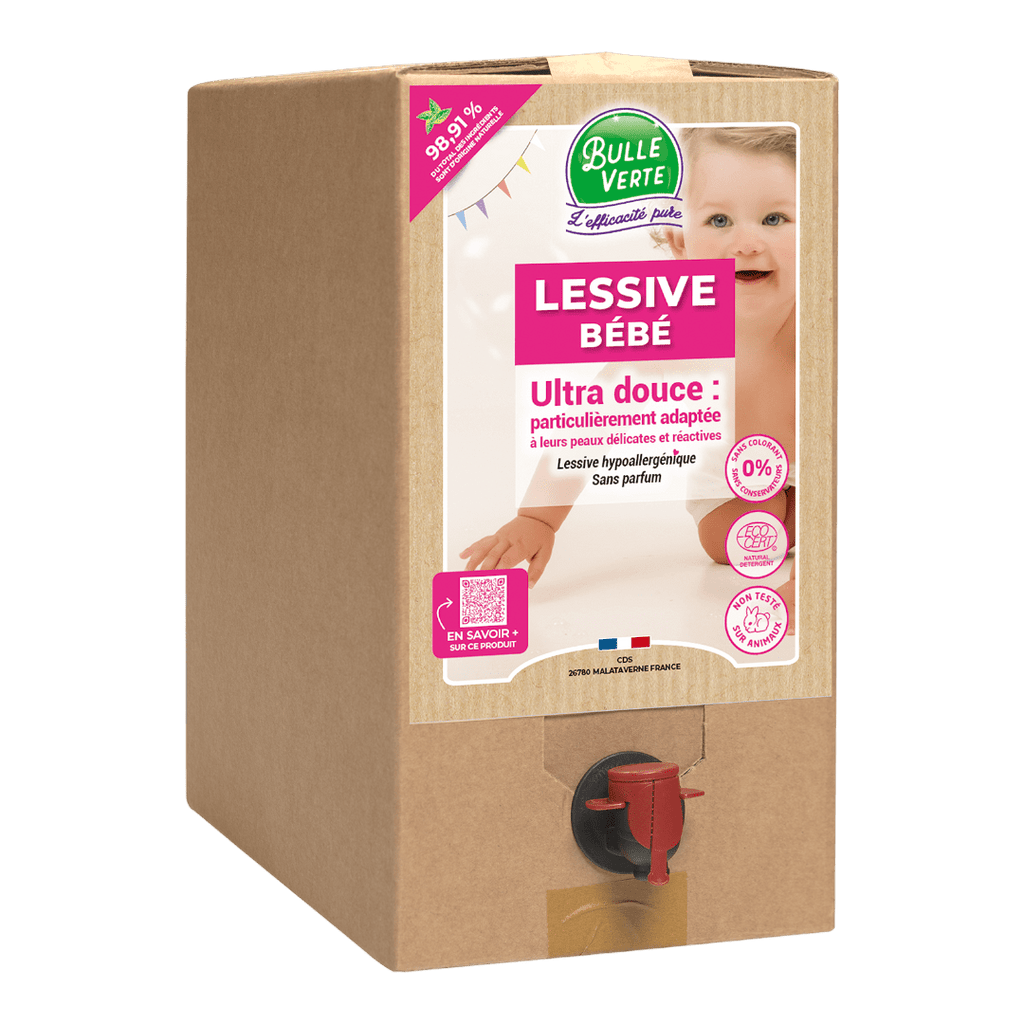 Lessive bébé ultra douce - BIB 10L Bulle Verte vrac-zero-dechet-ecolo-balma-gramont