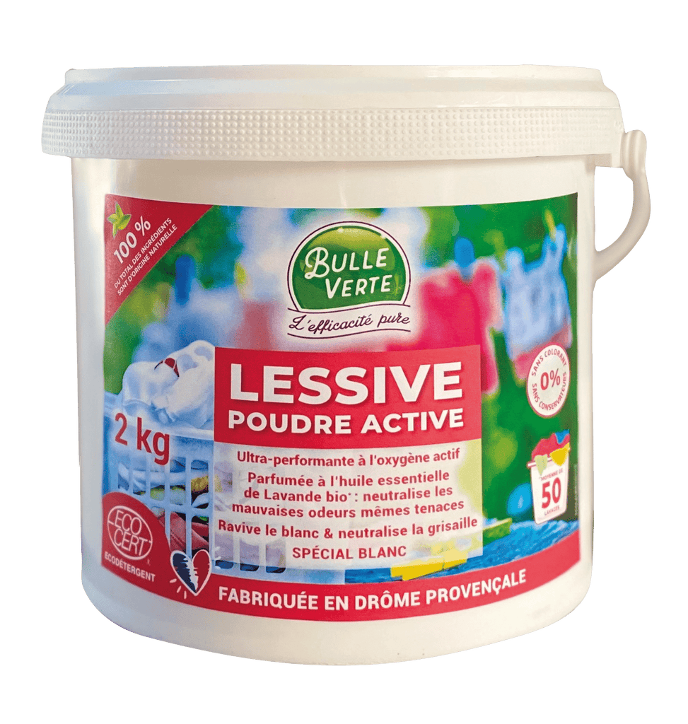 Lessive poudre active écologique - 2kg Bulle Verte vrac-zero-dechet-ecolo-balma-gramont