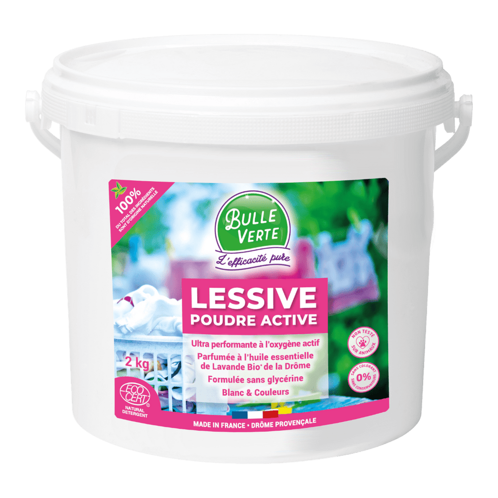 Lessive poudre active écologique - 2kg Bulle Verte vrac-zero-dechet-ecolo-balma-gramont