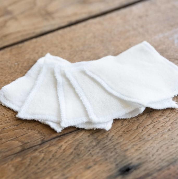 Lot de 5 démaquillettes blancs ManaMani vrac-zero-dechet-ecolo-balma-gramont