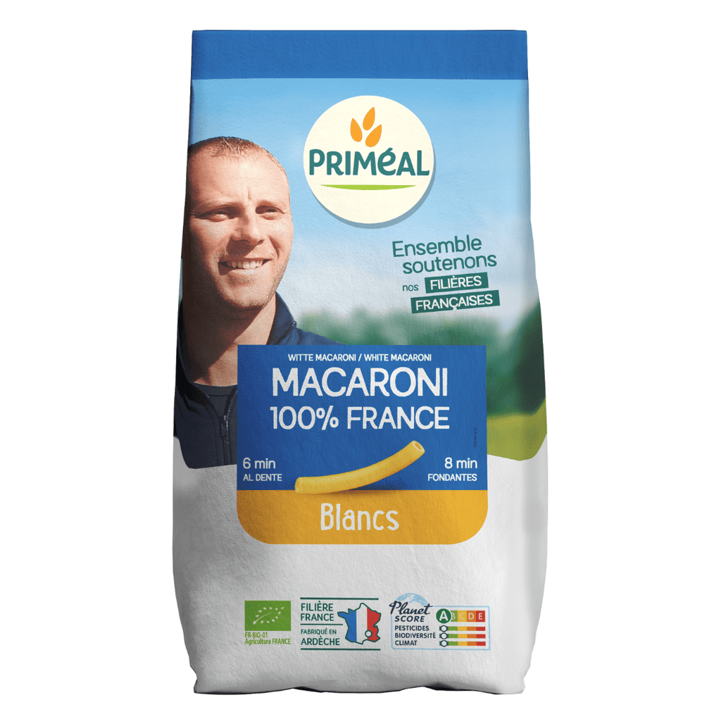 Macaroni blancs origine France BIO - 500g Priméal vrac-zero-dechet-ecolo-balma-gramont