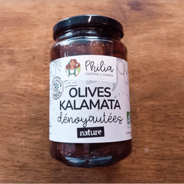 Olives noires kalamata dénoyautées BIO - 190g net égoutté Philia vrac-zero-dechet-ecolo-balma-gramont