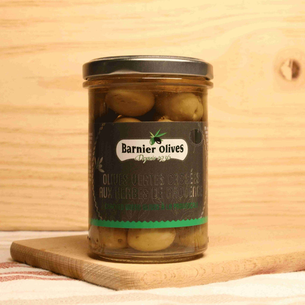 Olives Vertes Cassées au Herbes de Provence - 115g net égoutté Barnier Olives vrac-zero-dechet-ecolo-balma-gramont