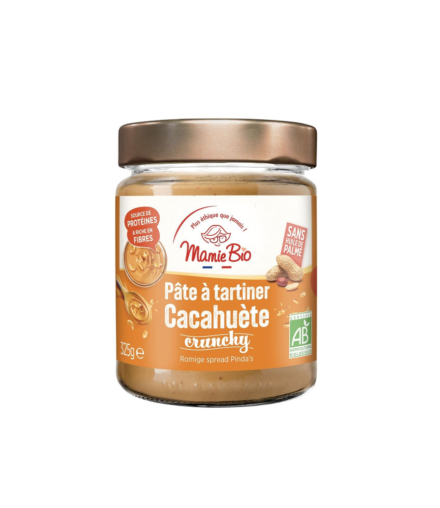 Pâte à tartiner cacahuètes crunchy BIO - 325g Mamie Bio vrac-zero-dechet-ecolo-balma-gramont