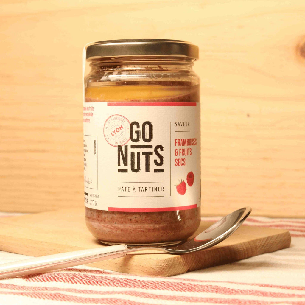 Pâte à tartiner framboises et fruits secs BIO - 270g - ANTIGASPI Go Nuts vrac-zero-dechet-ecolo-balma-gramont
