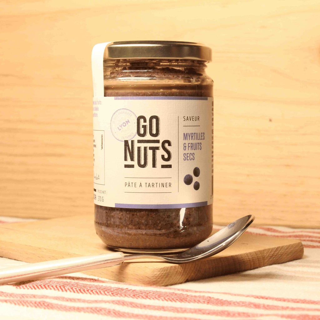 Pâte à tartiner myrtilles et fruits secs BIO - 270g - ANTIGASPI Go Nuts vrac-zero-dechet-ecolo-balma-gramont
