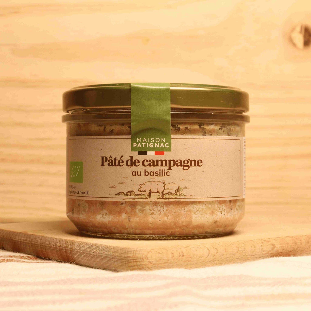 Pâté de campagne au basilic  BIO - 180g Maison Patignac vrac-zero-dechet-ecolo-balma-gramont