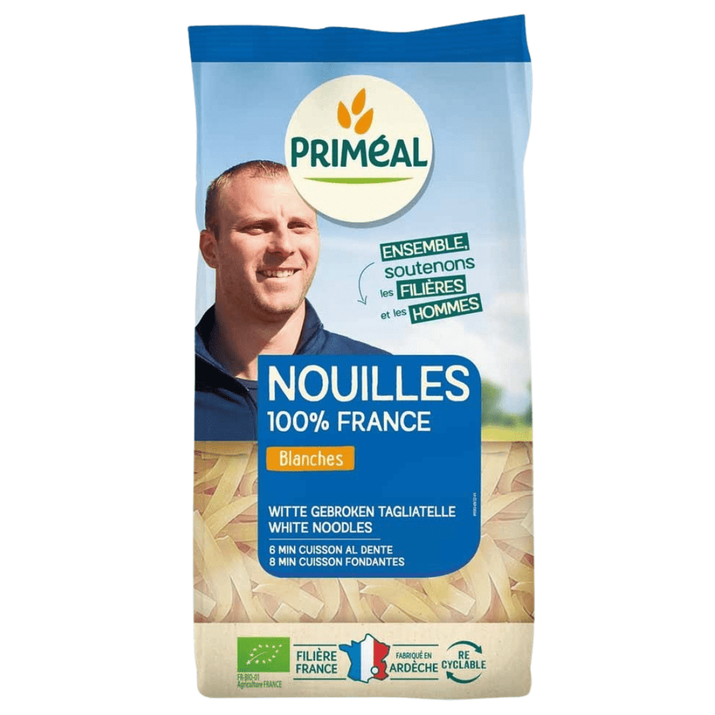Pâtes nouilles blanches origine France BIO - 500g Priméal vrac-zero-dechet-ecolo-balma-gramont