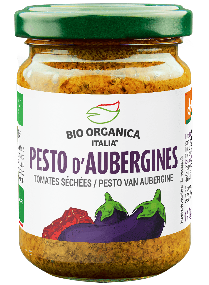 Pesto d'aubergines BIO - 140g Bio Organica Italia vrac-zero-dechet-ecolo-balma-gramont
