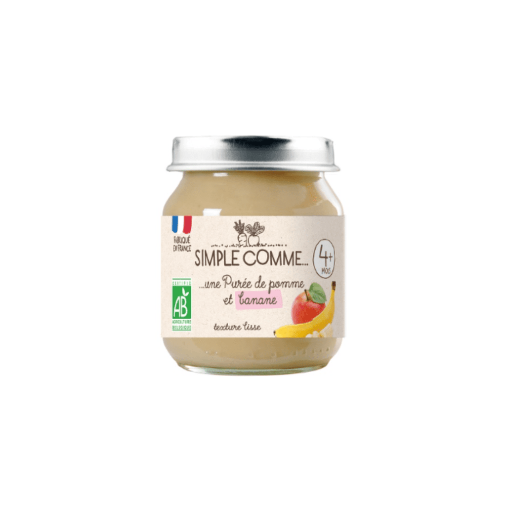 Petit pot bébé Pomme Banane BIO - dès 4 mois - 125g Simple comme vrac-zero-dechet-ecolo-balma-gramont