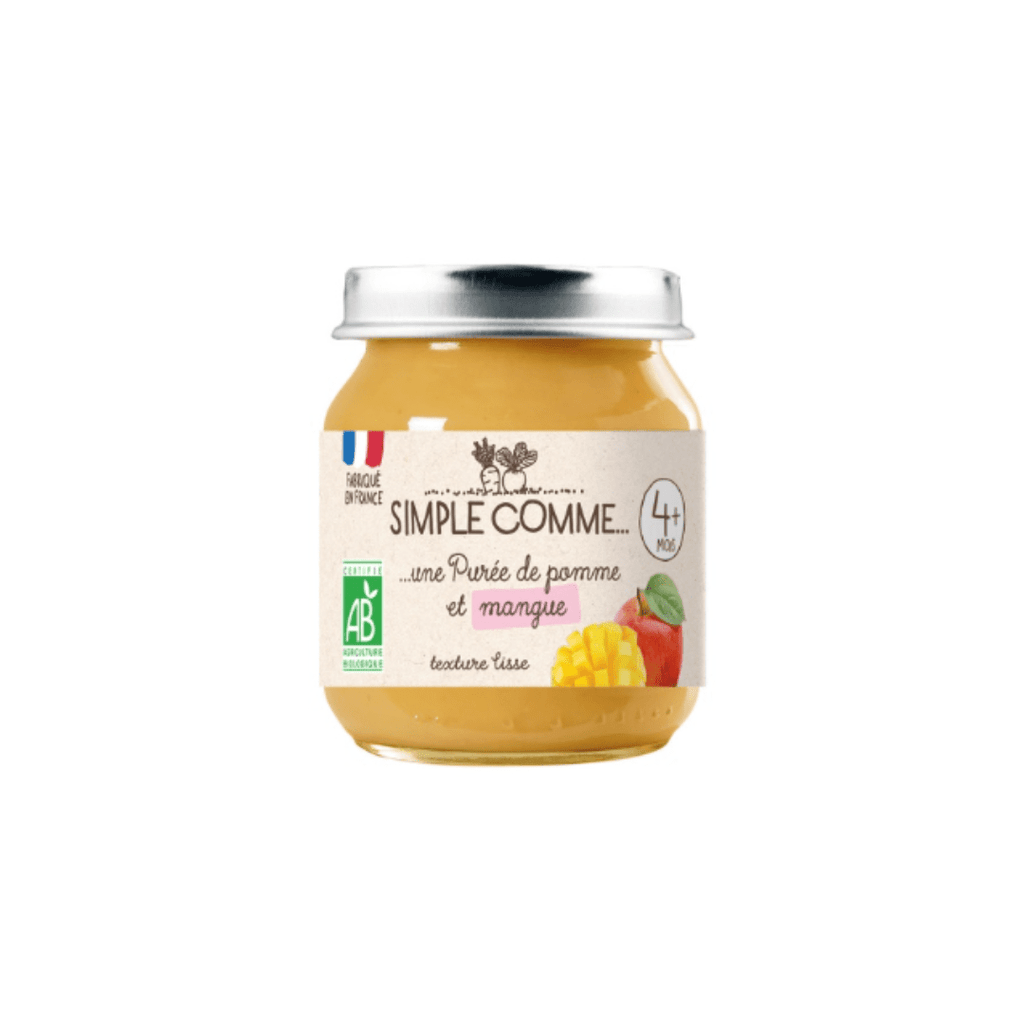 Petit pot bébé Pomme Mangue BIO - dès 4 mois - 125g Simple comme vrac-zero-dechet-ecolo-balma-gramont