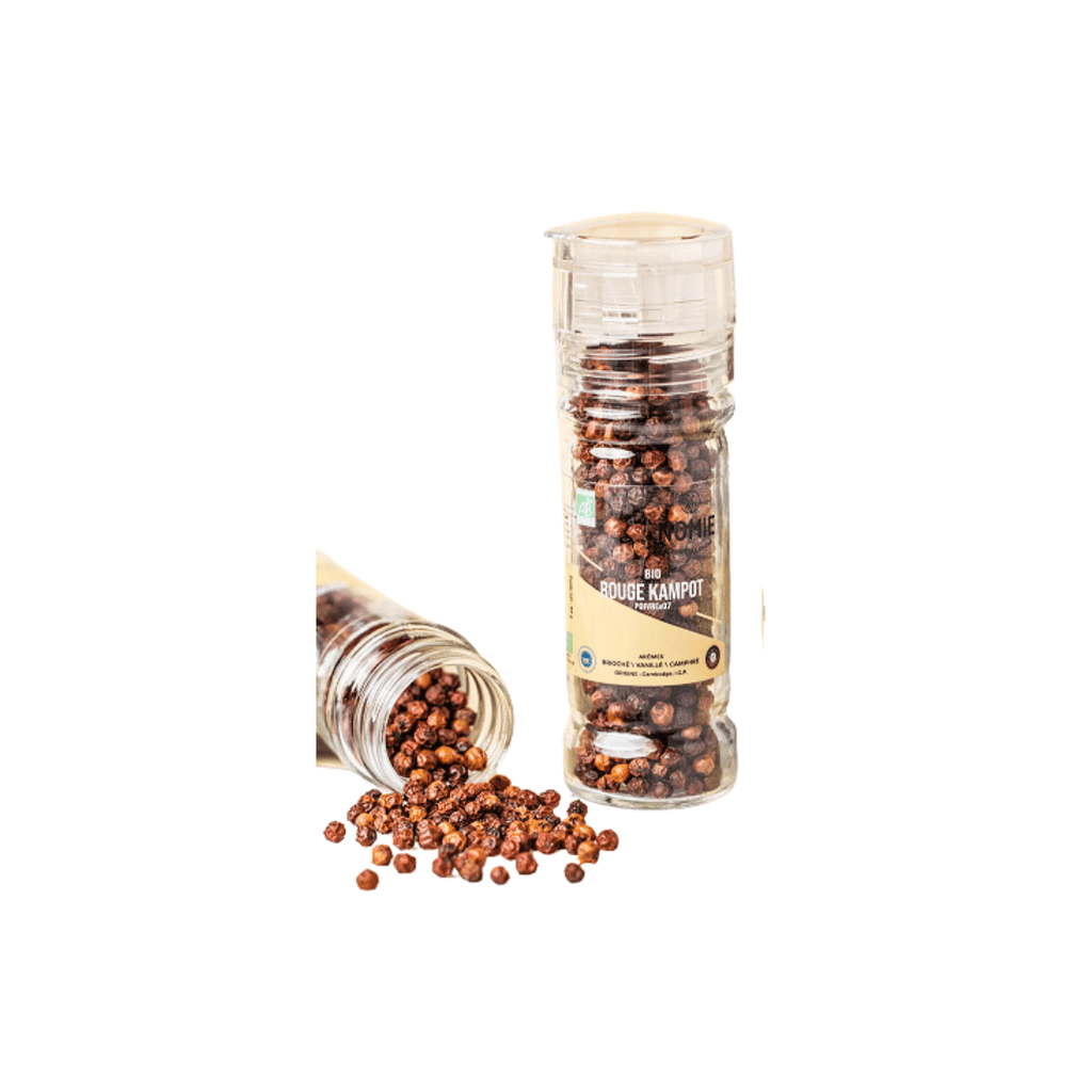 Poivre rouge de Kampot en moulin rechargeable - 60g Nomie vrac-zero-dechet-ecolo-balma-gramont