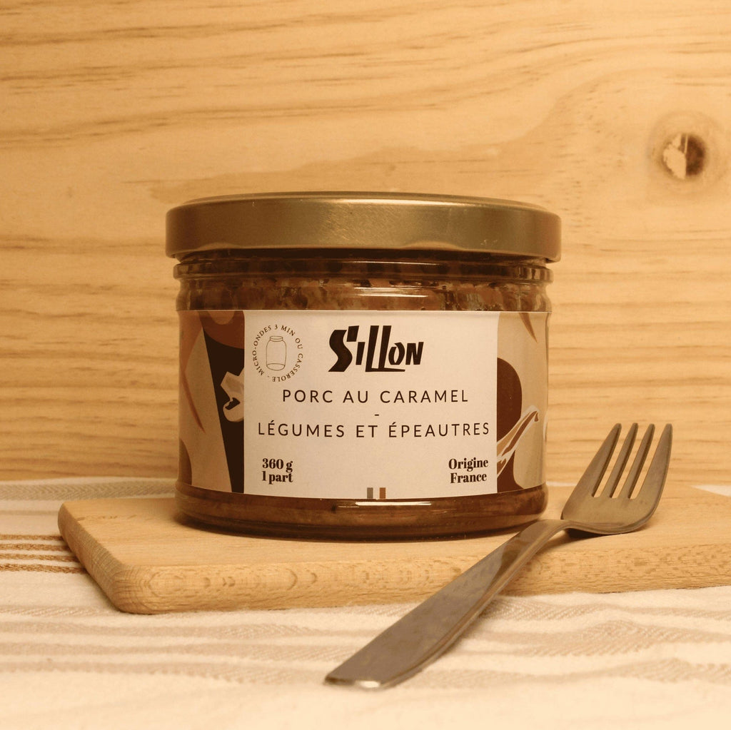 Porc au caramel légumes et épeautre - 360g Conserverie Sillon vrac-zero-dechet-ecolo-balma-gramont
