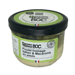 Poulet, Fromage italien, macaronis au pesto - 300g La Centrale du Bocal vrac-zero-dechet-ecolo-balma-gramont