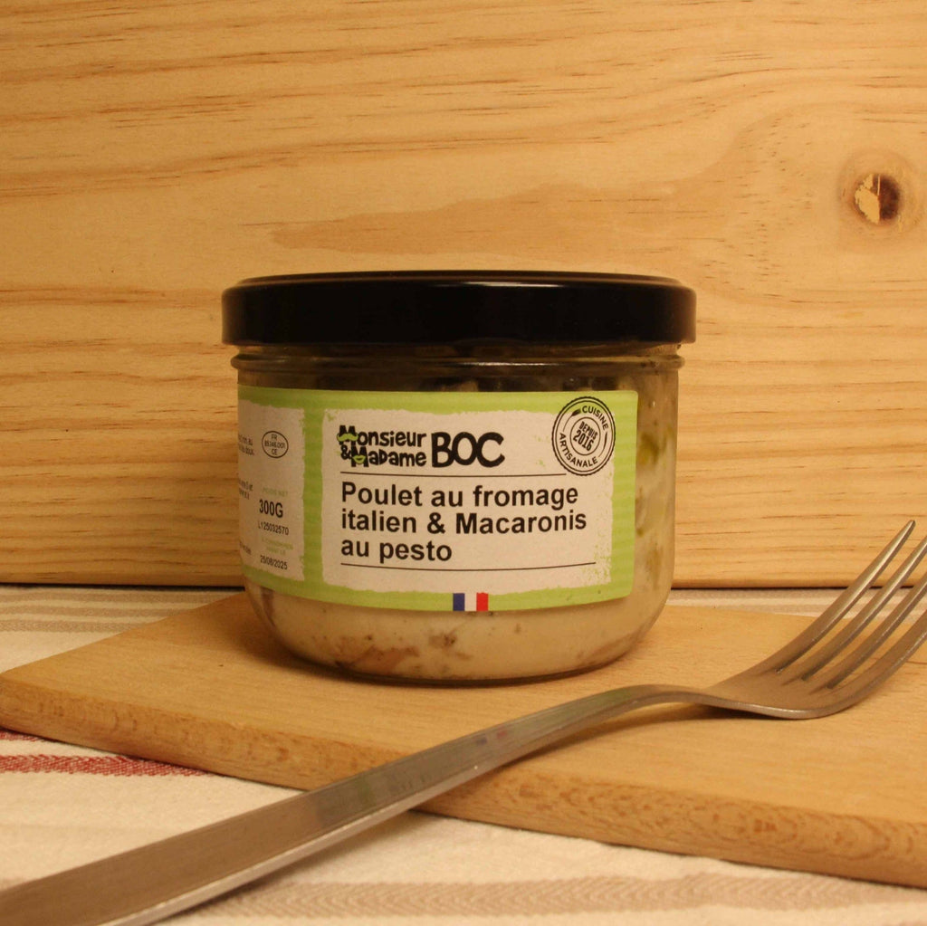 Poulet, Fromage italien, macaronis au pesto - 300g La Centrale du Bocal vrac-zero-dechet-ecolo-balma-gramont