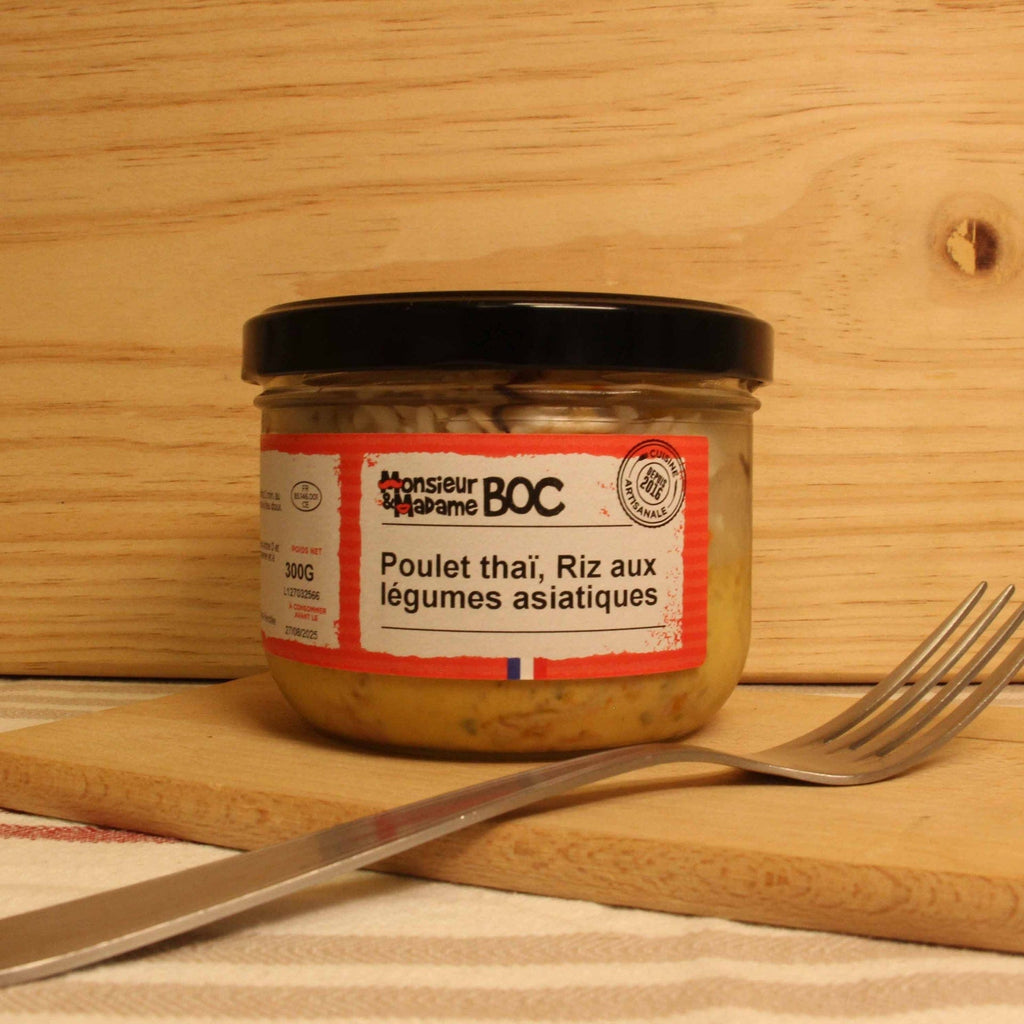 Poulet thaï, riz aux légumes asiatiques - 300g La Centrale du Bocal vrac-zero-dechet-ecolo-balma-gramont