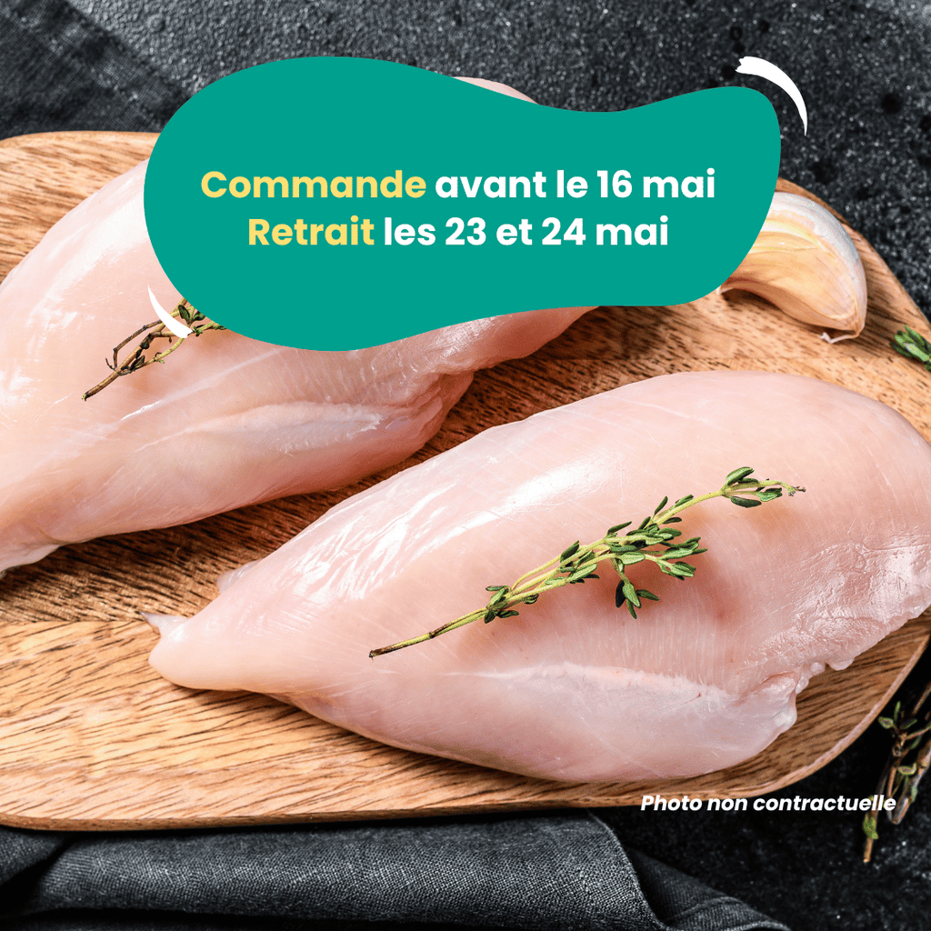 PRÉCOMMANDE AVEC ACOMPTE - Filets de poulet (1,2 à 1,4kg) Domaine des Tuileries vrac-zero-dechet-ecolo-balma-gramont