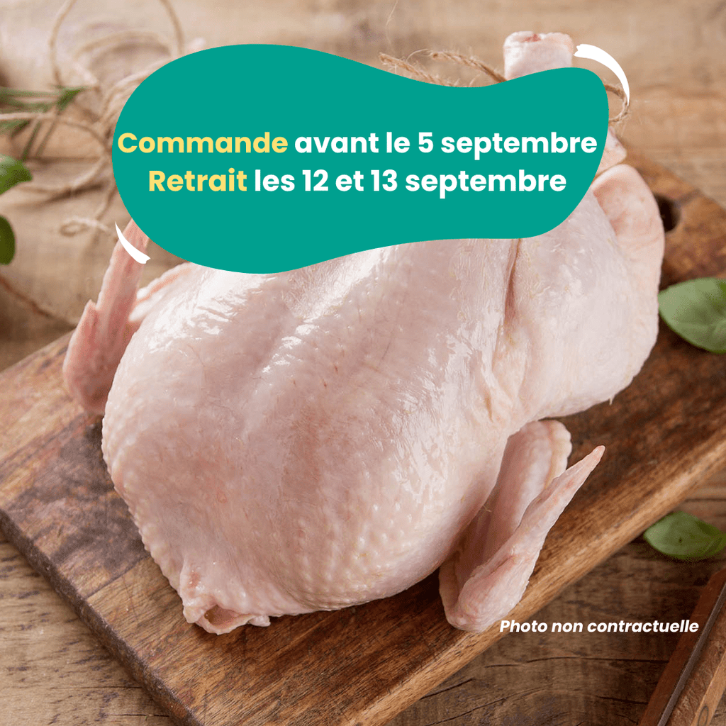 PRÉCOMMANDE AVEC ACOMPTE - Poulet (1,5 à 2,2kg) Domaine des Tuileries vrac-zero-dechet-ecolo-balma-gramont