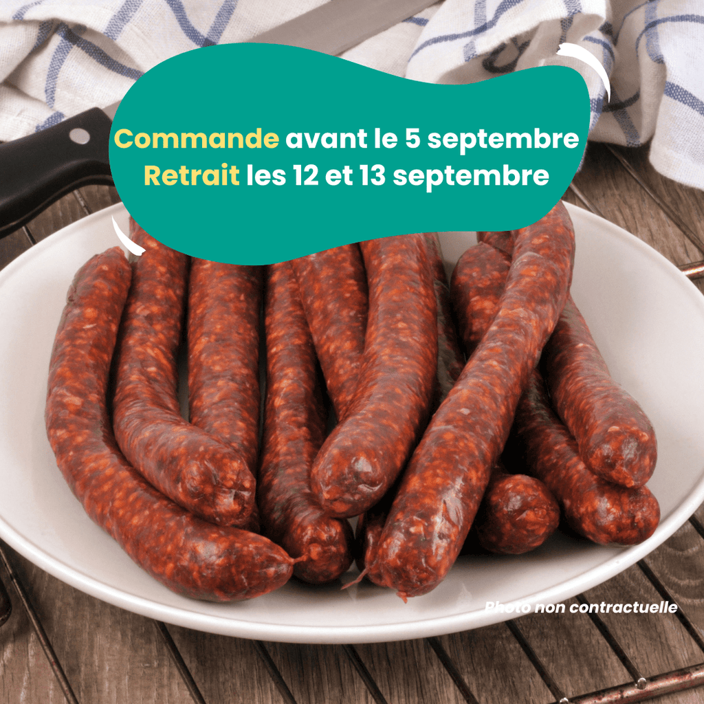 PRÉCOMMANDE Merguez (500g) Domaine des Tuileries vrac-zero-dechet-ecolo-balma-gramont